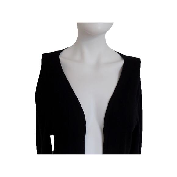 BCBG MAXAZRIA duster open front cardigan black size Large - Picture 2 of 8